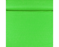 Tkanina bawełniana LIMONKOWY W BIAŁE GROSZKI 4MM- 140g/m²/160cm